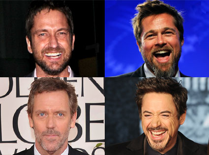 Brad Pitt, Gerard Butler, Robert Downey Jr., Hugh Laurie Brad Pitt, Gerard Butler, Robert Downey Jr., Hugh Laurie